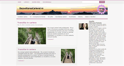 Desktop Screenshot of dezvoltareacarierei.ro